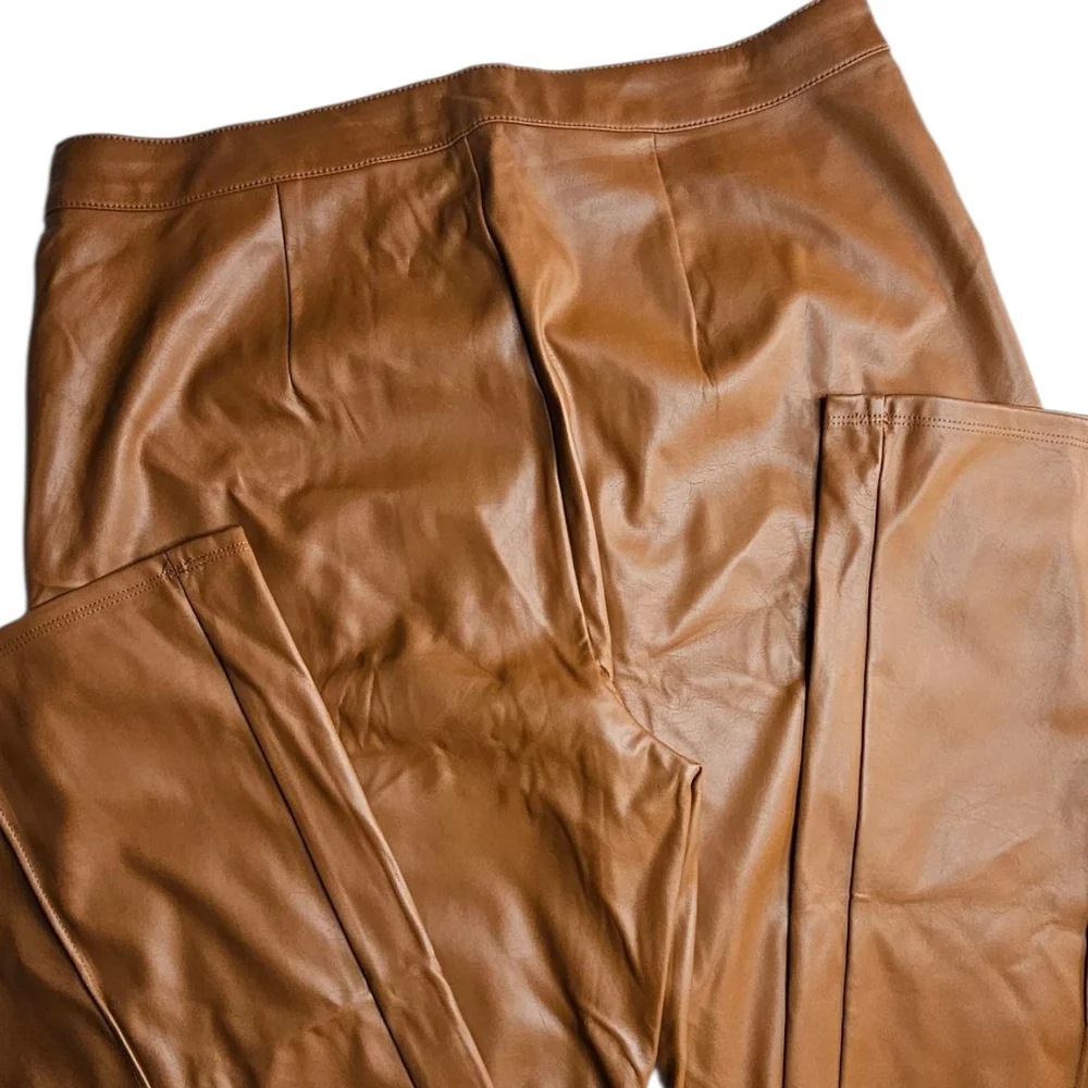 Wild Fable Tan Faux Leather Pants - Picture 2 of 5